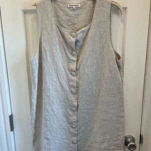 Reformation Danna linen button up sheath mini dress